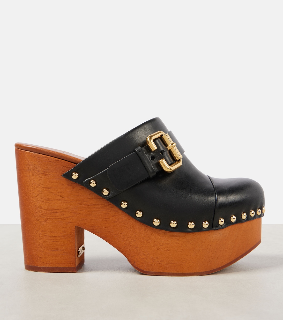 Jeannette studded leather clogs | Chloé
