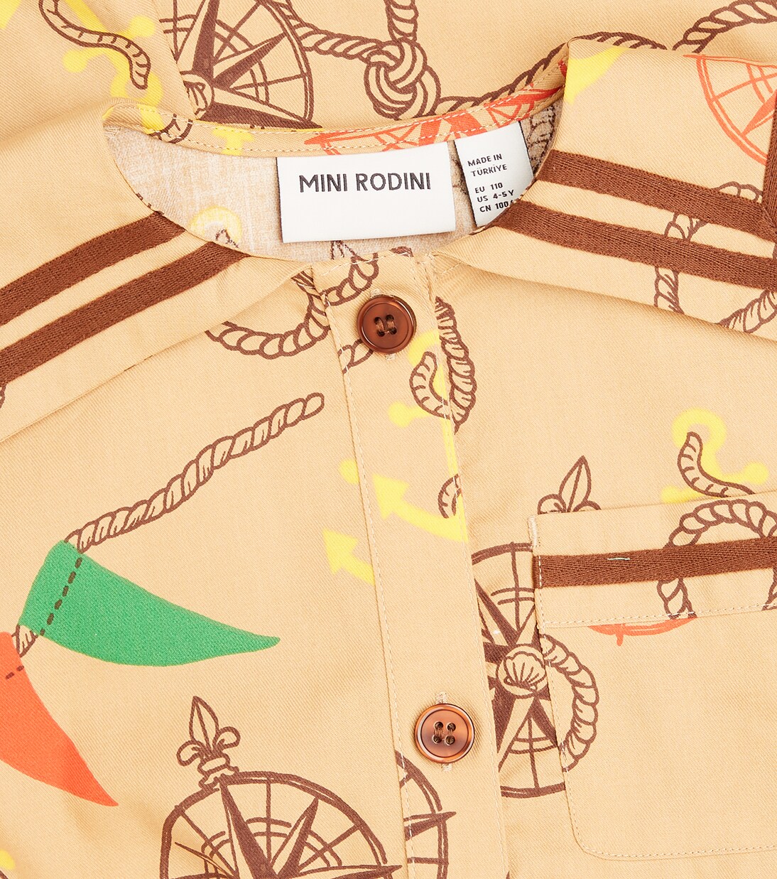 Nautical cotton playsuit | Mini Rodini