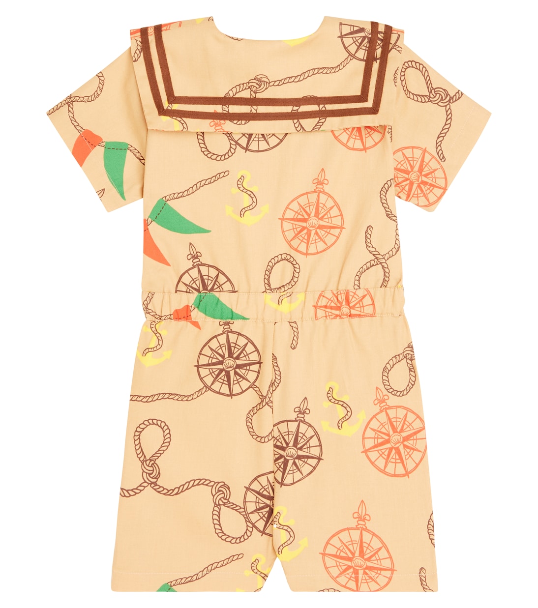 Nautical cotton playsuit | Mini Rodini