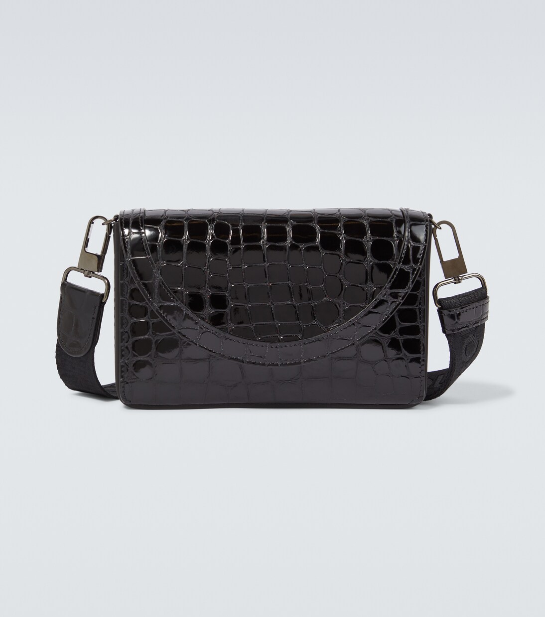 Explorafunk croc-effect patent leather shoulder bag | Christian Louboutin