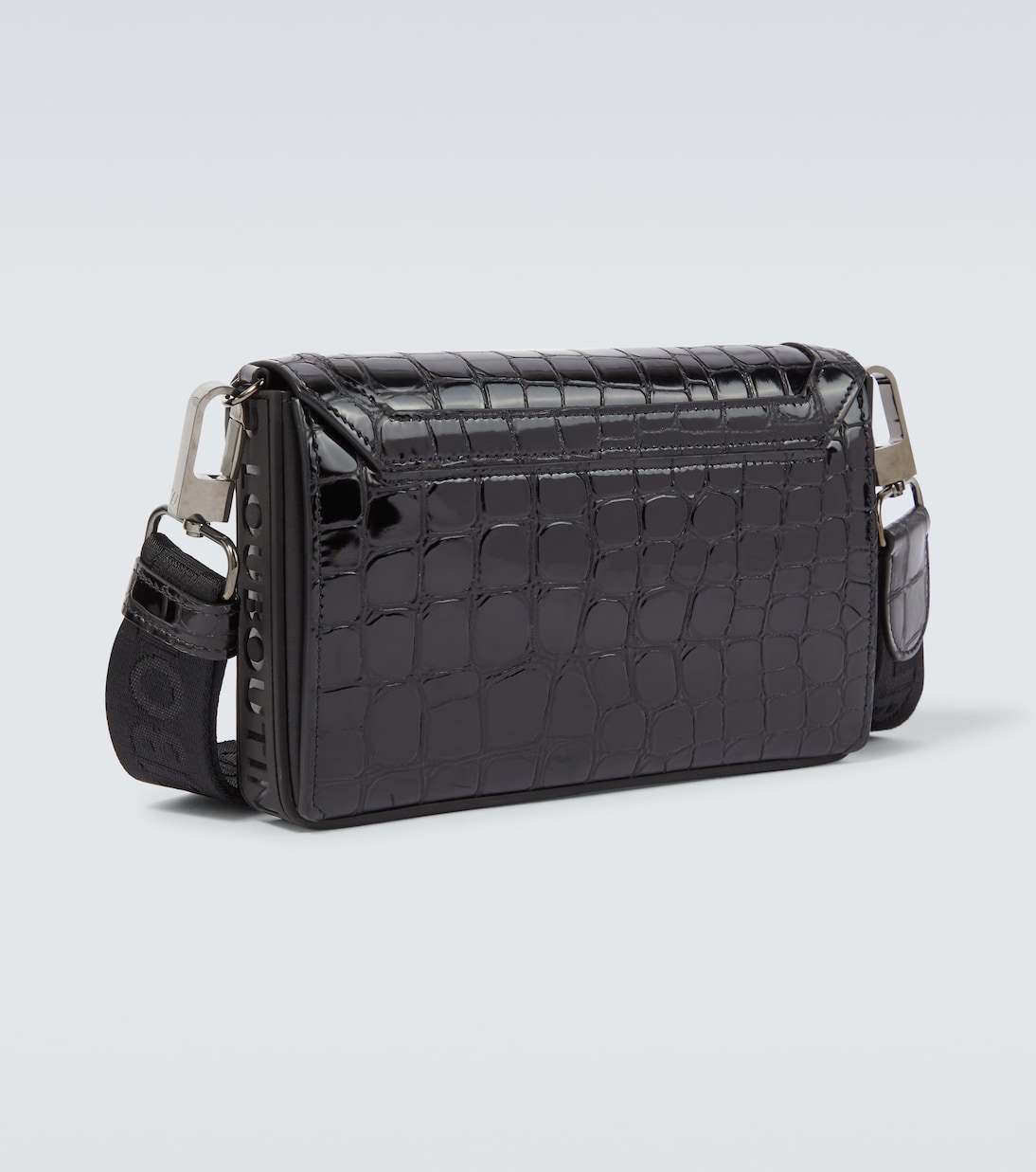 Explorafunk croc-effect patent leather shoulder bag | Christian Louboutin