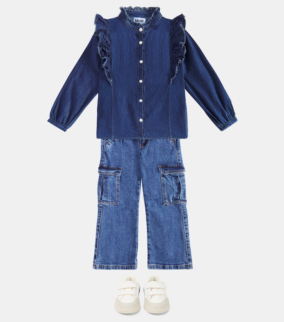 Raphaella ruffled denim shirt | Molo