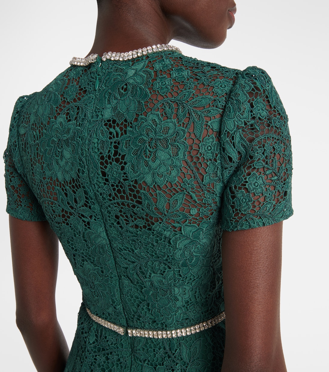 Verziertes Midikleid aus Spitze | Self-Portrait