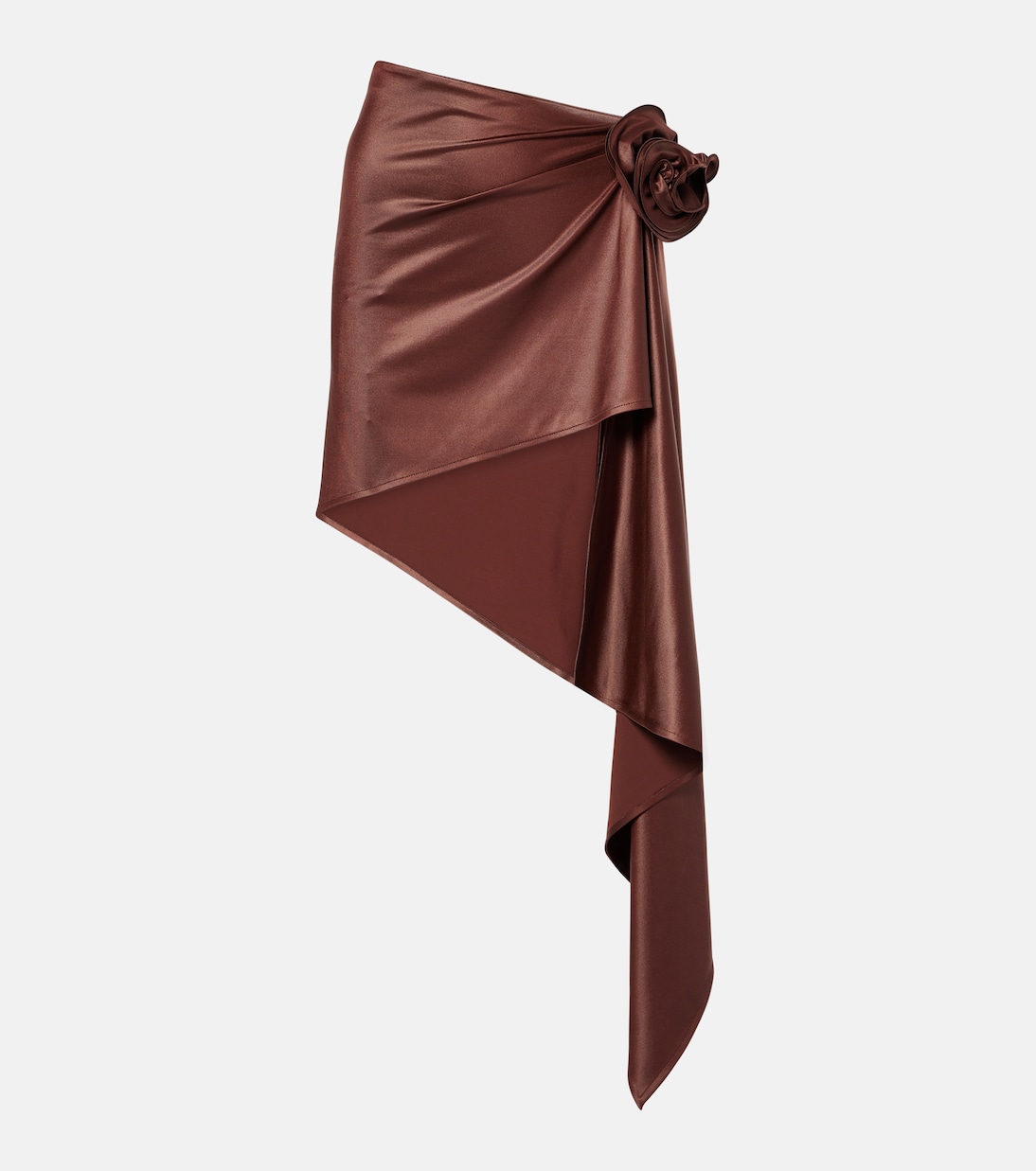 Floral-appliqué satin miniskirt | Magda Butrym