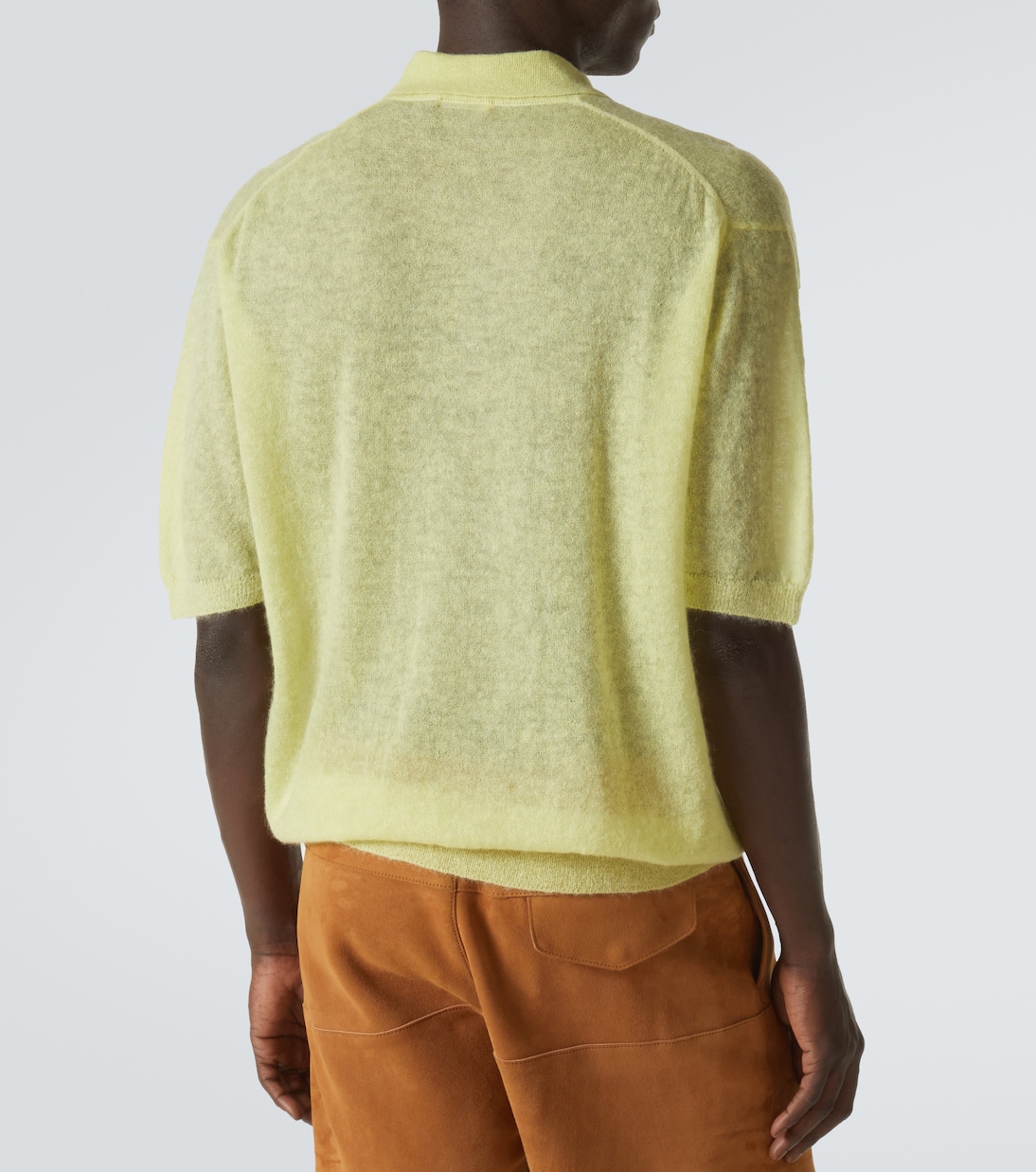 Mohair-blend polo sweater | Auralee