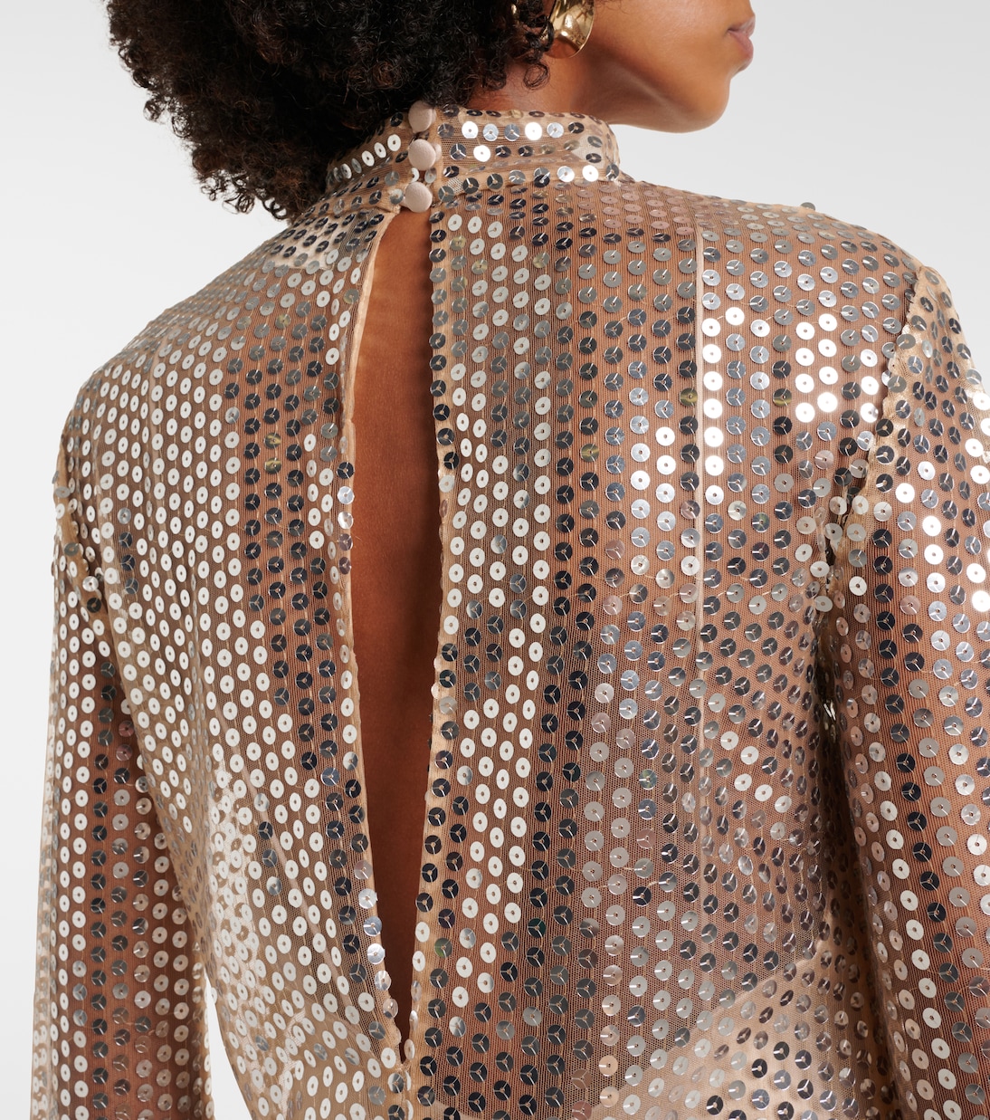 Midikleid Gina Venti mit Pailletten und Federn | Taller Marmo