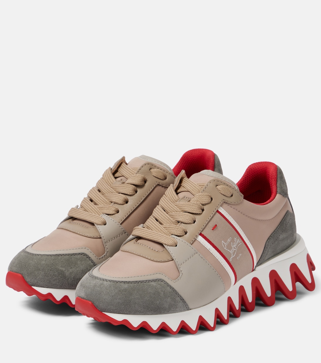 Nastroshark suede-trimmed sneakers | Christian Louboutin