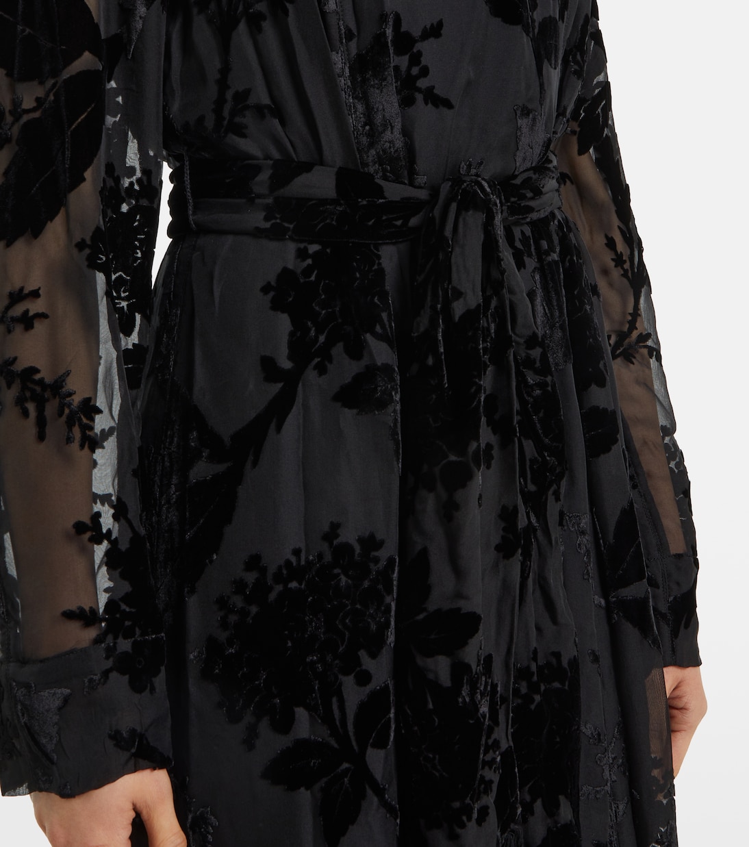 Maxikleid Burnout Sheath mit Samt | Zimmermann