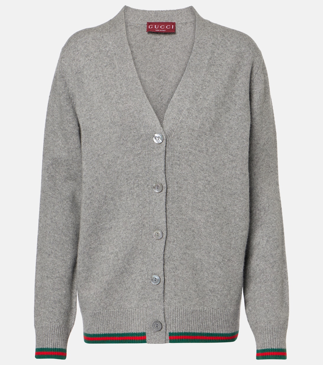 Web wool and cashmere cardigan | Gucci