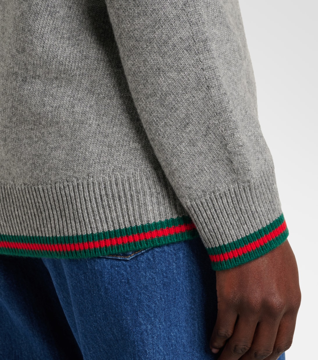 Web wool and cashmere cardigan | Gucci