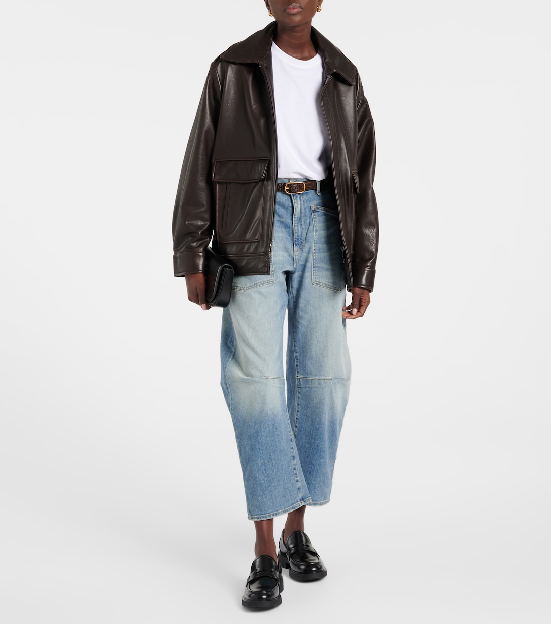 Jeans barrel Shon de tiro alto | Nili Lotan