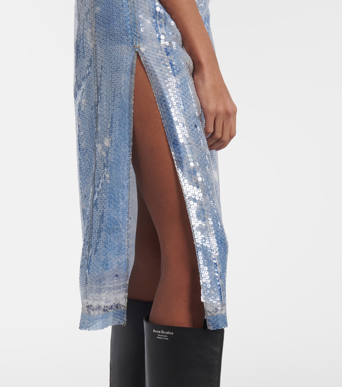 Robe midi imprimée à sequins | Acne Studios