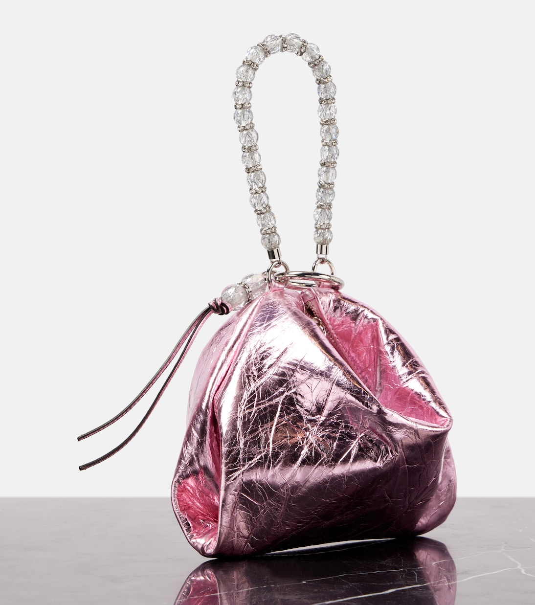 Clutch Callie Small aus Metallic-Leder | Jimmy Choo