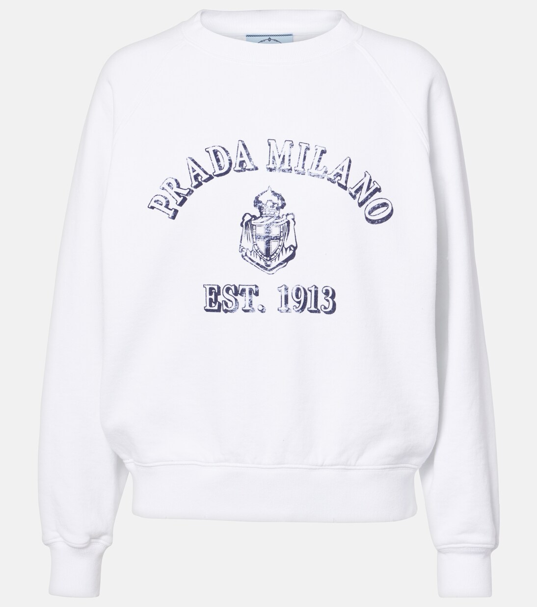 Sudadera de jersey de algodón con logo | Prada