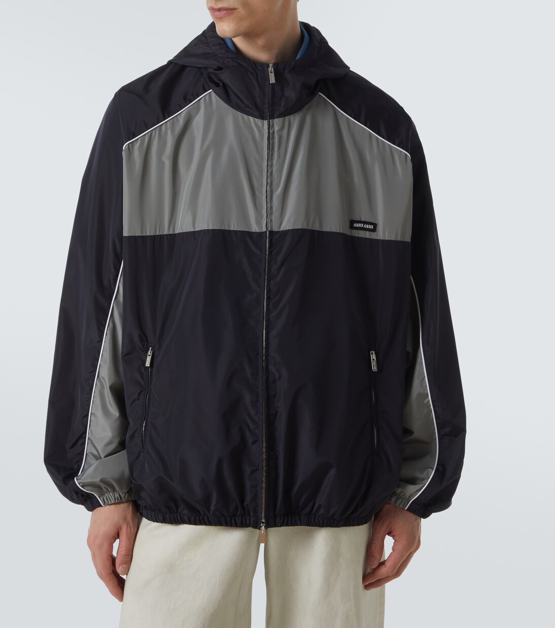 Logo oversized track jacket | Miu Miu