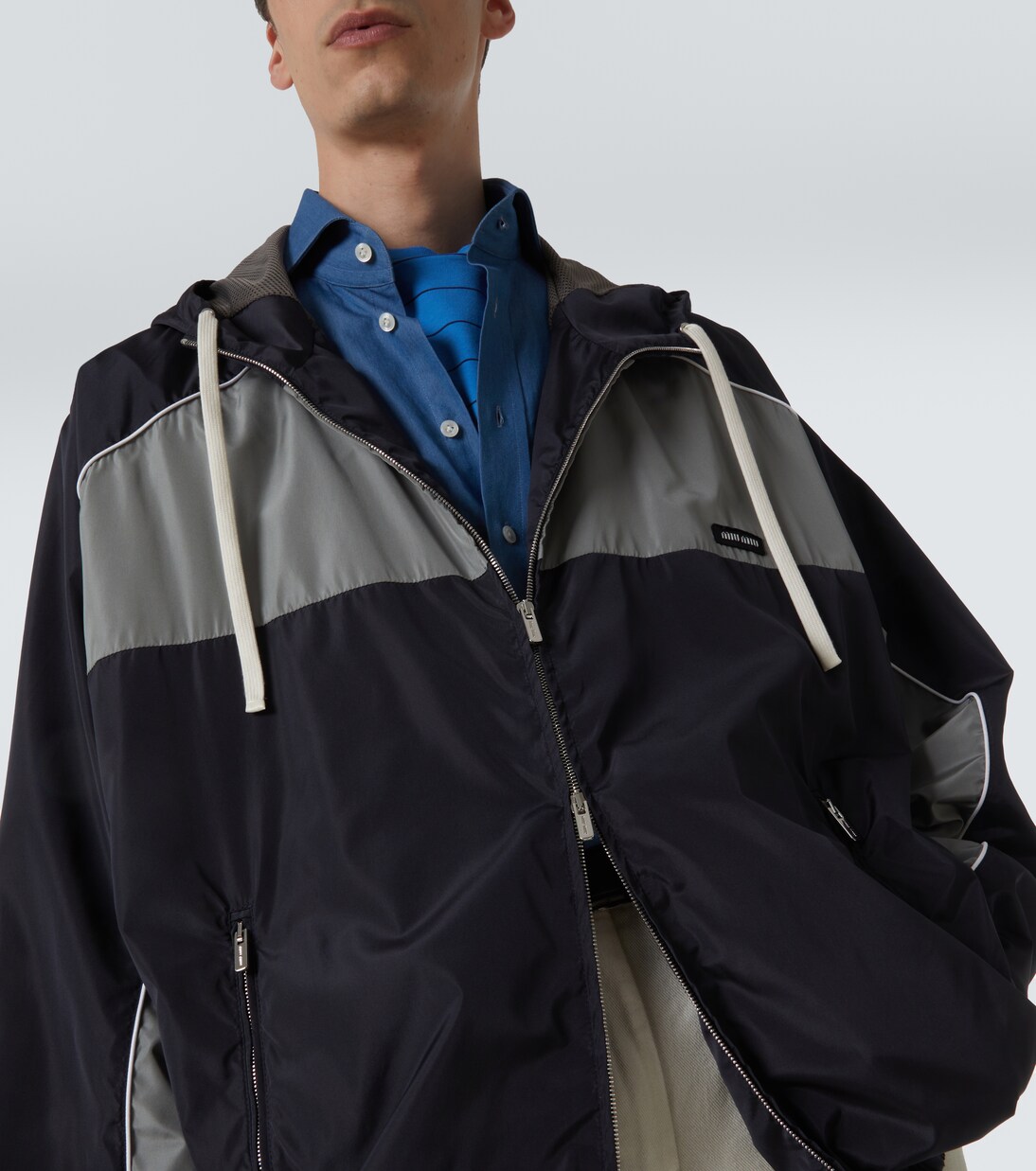 Logo oversized track jacket | Miu Miu