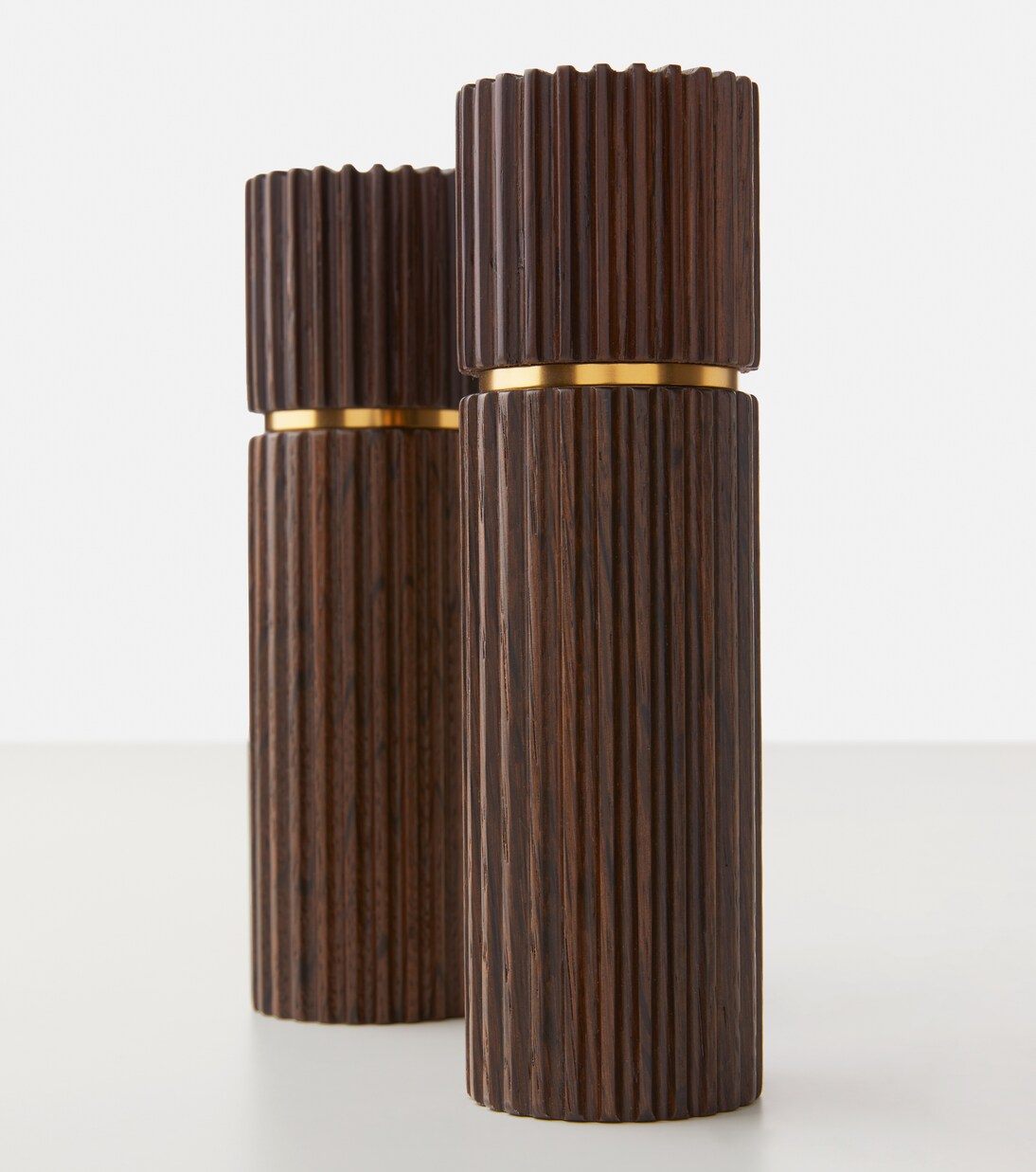 Ionic oak salt and pepper grinders | L'Objet