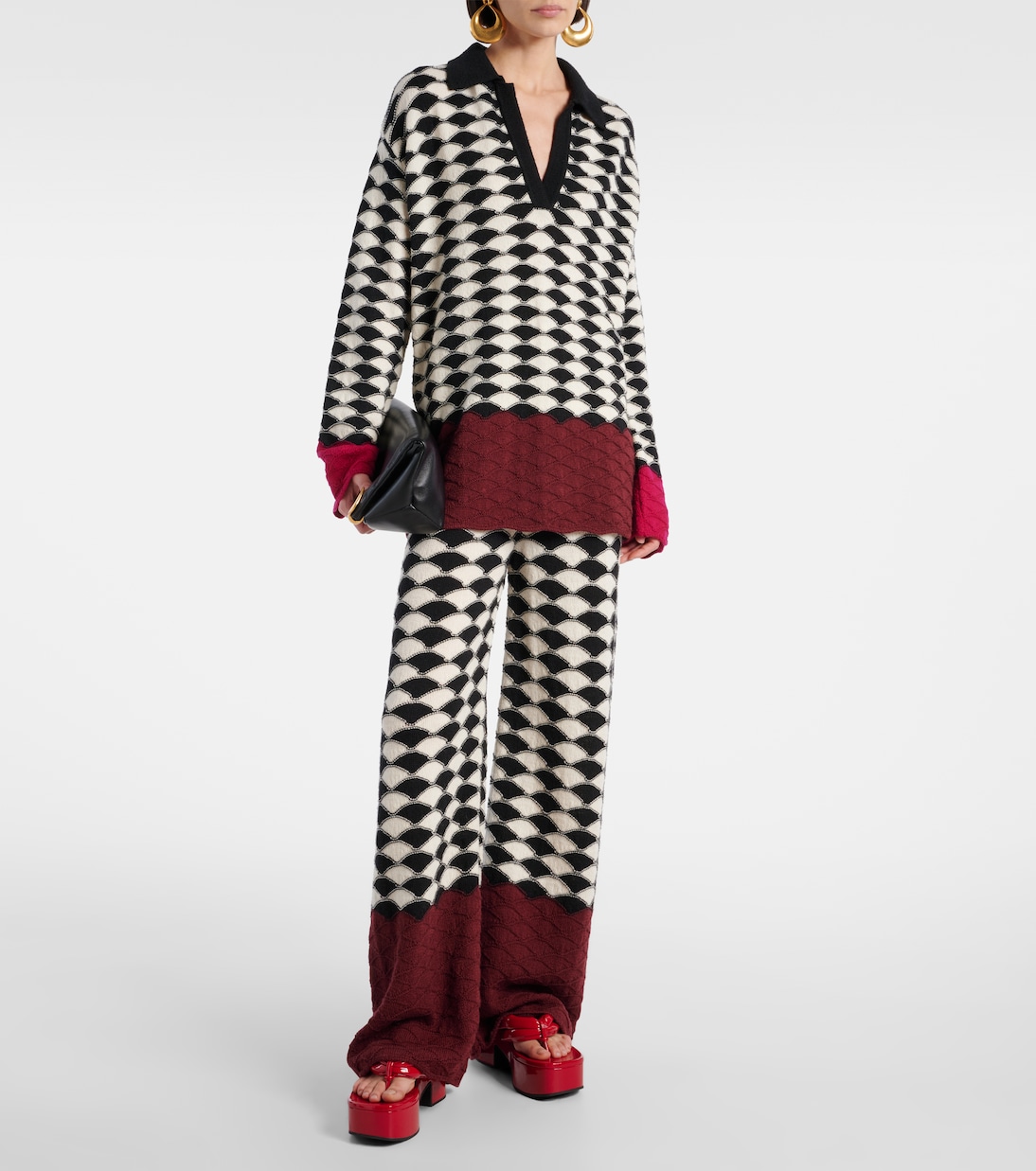 Weite Hose Lounge aus Wolle | La DoubleJ