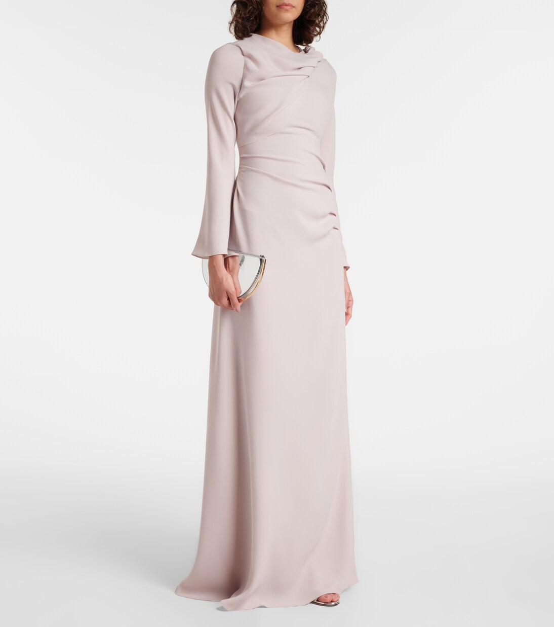 Draped silk gown | Marmar Halim