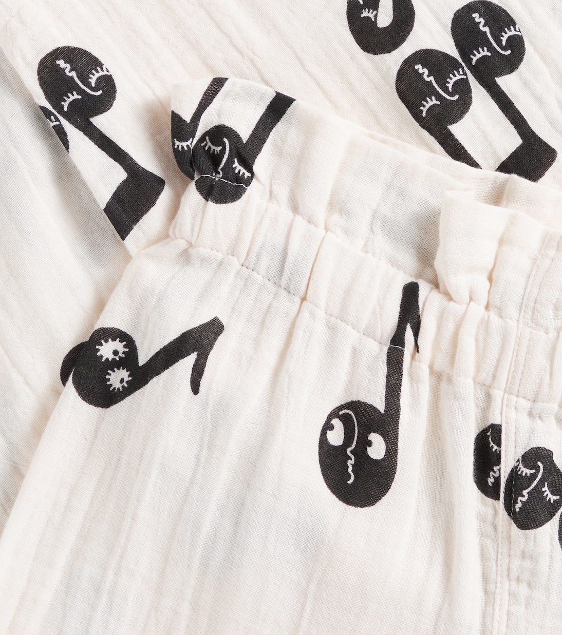 Pantaloni regular Notes in mussola di cotone | Mini Rodini