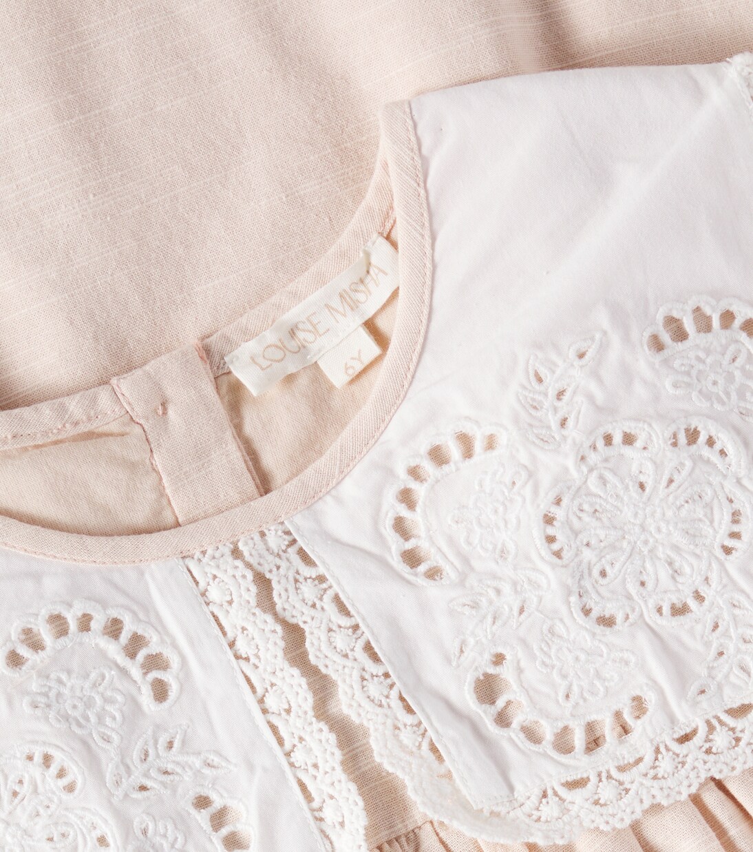 Kleid Warie aus Baumwolle und Leinen mit Spitze | Louise Misha