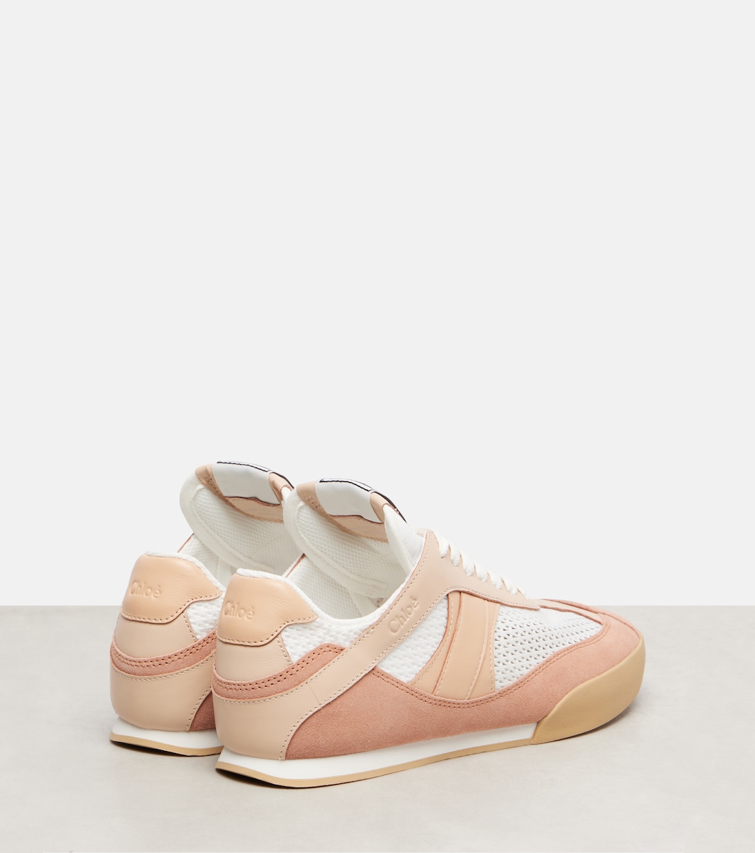 Chloé Kick leather-trimmed sneakers | Chloé