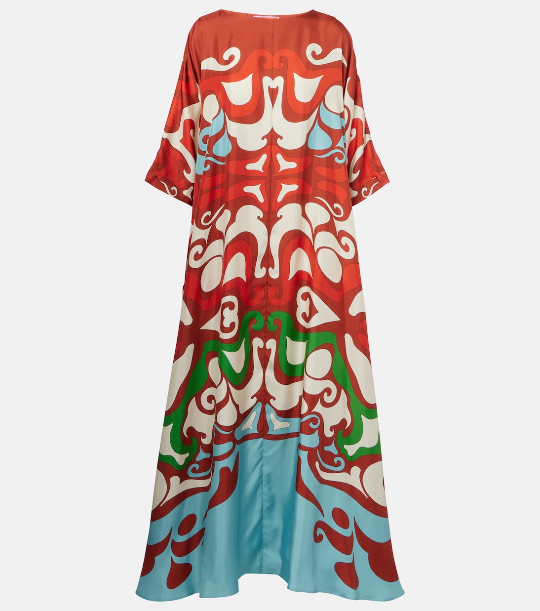 Muumuu printed silk twill maxi dress | La DoubleJ