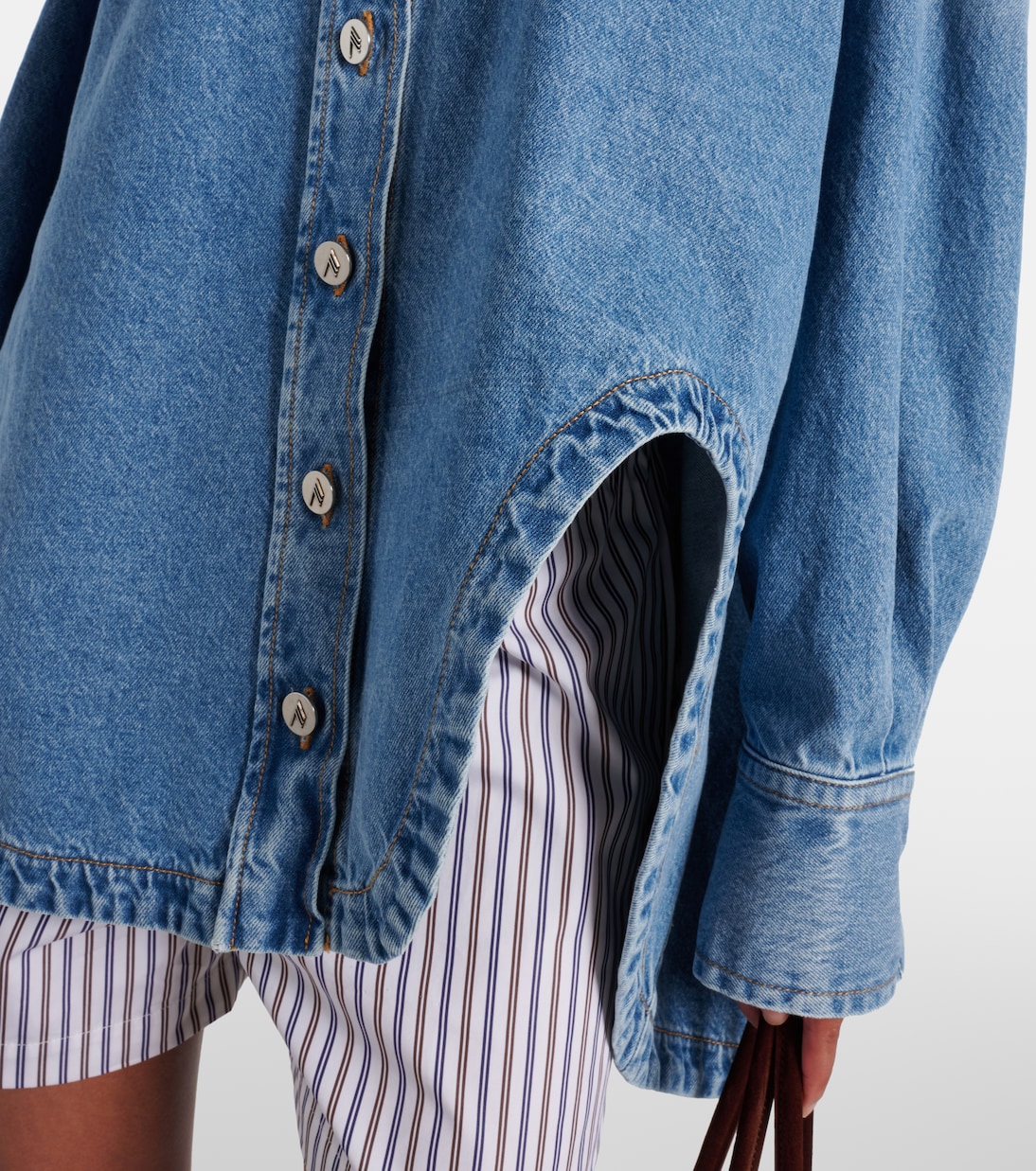 Oversize-Hemd Diana aus Baumwoll-Denim | The Attico