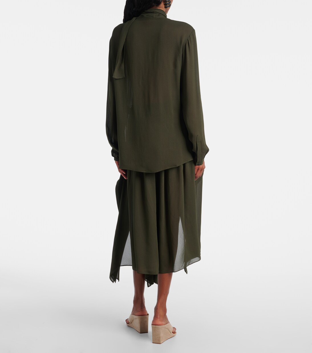 Blusa de crepé georgette | Alaïa