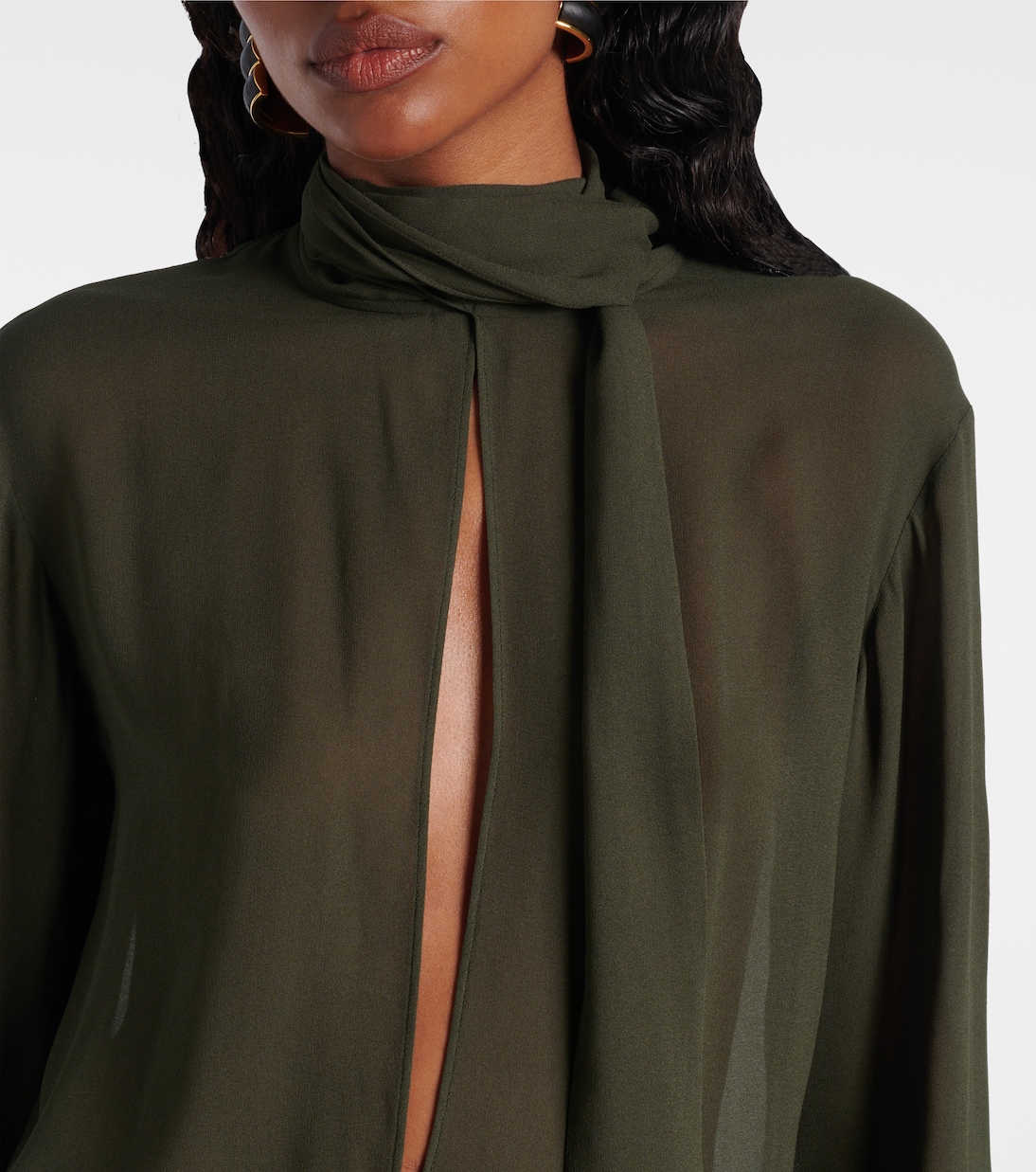 Blusa de crepé georgette | Alaïa