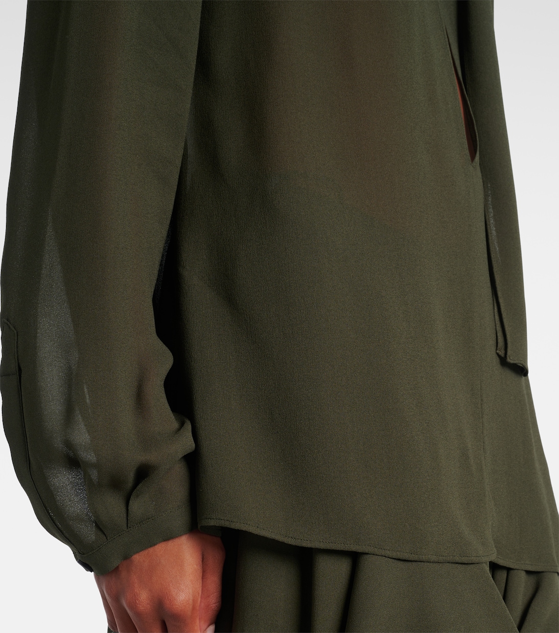 Blusa de crepé georgette | Alaïa