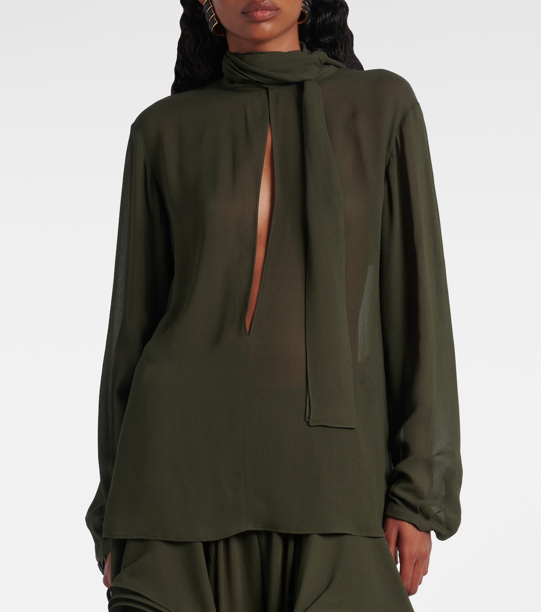 Blusa de crepé georgette | Alaïa