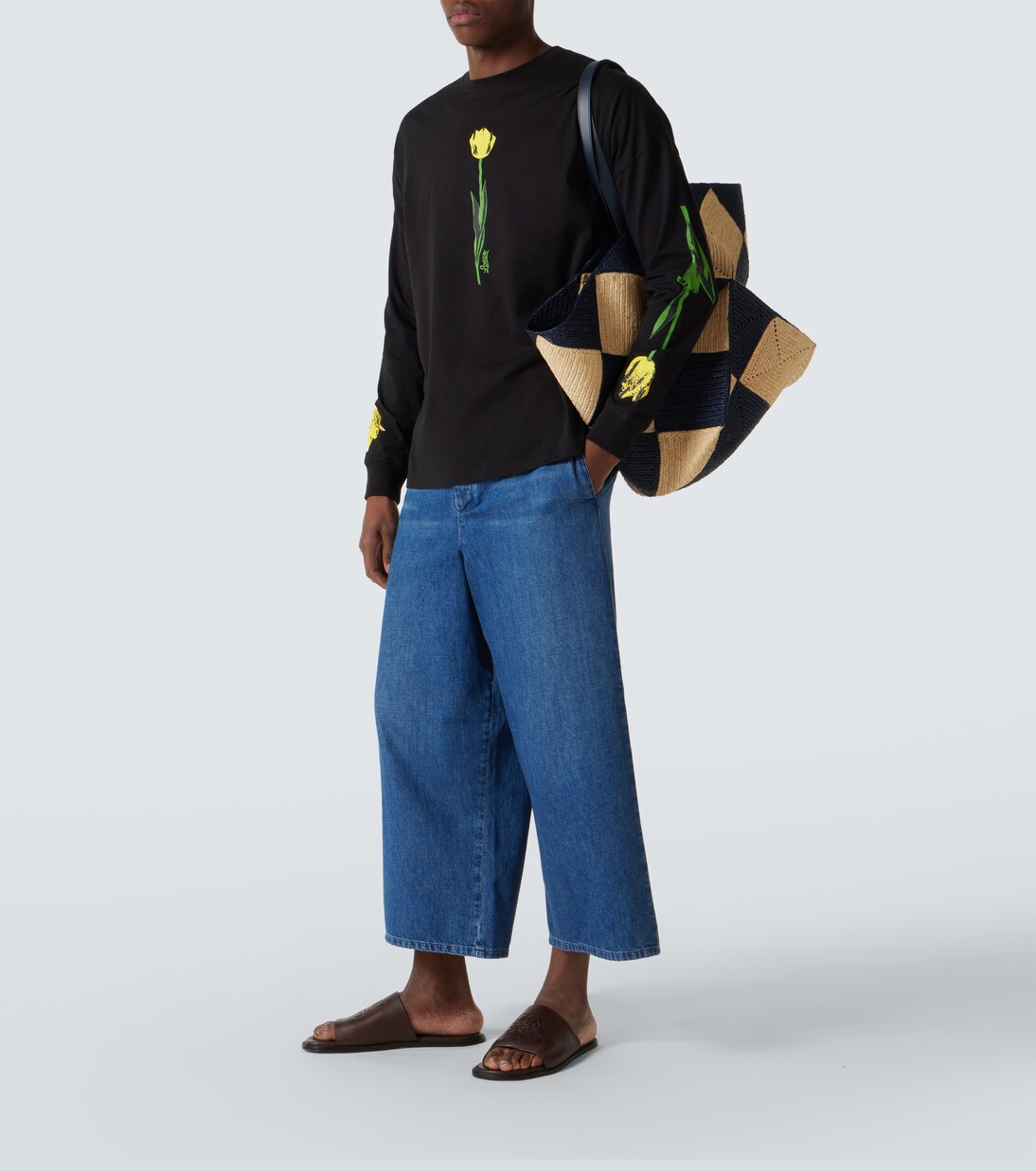 Paula's Ibiza Flex Anagram leather slides | Loewe