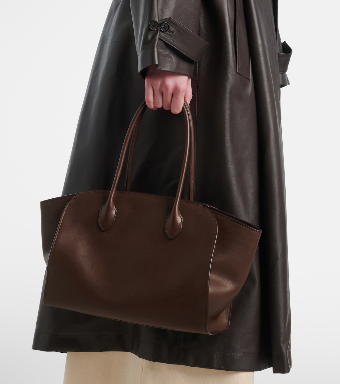 Marlo 12 leather tote bag | The Row