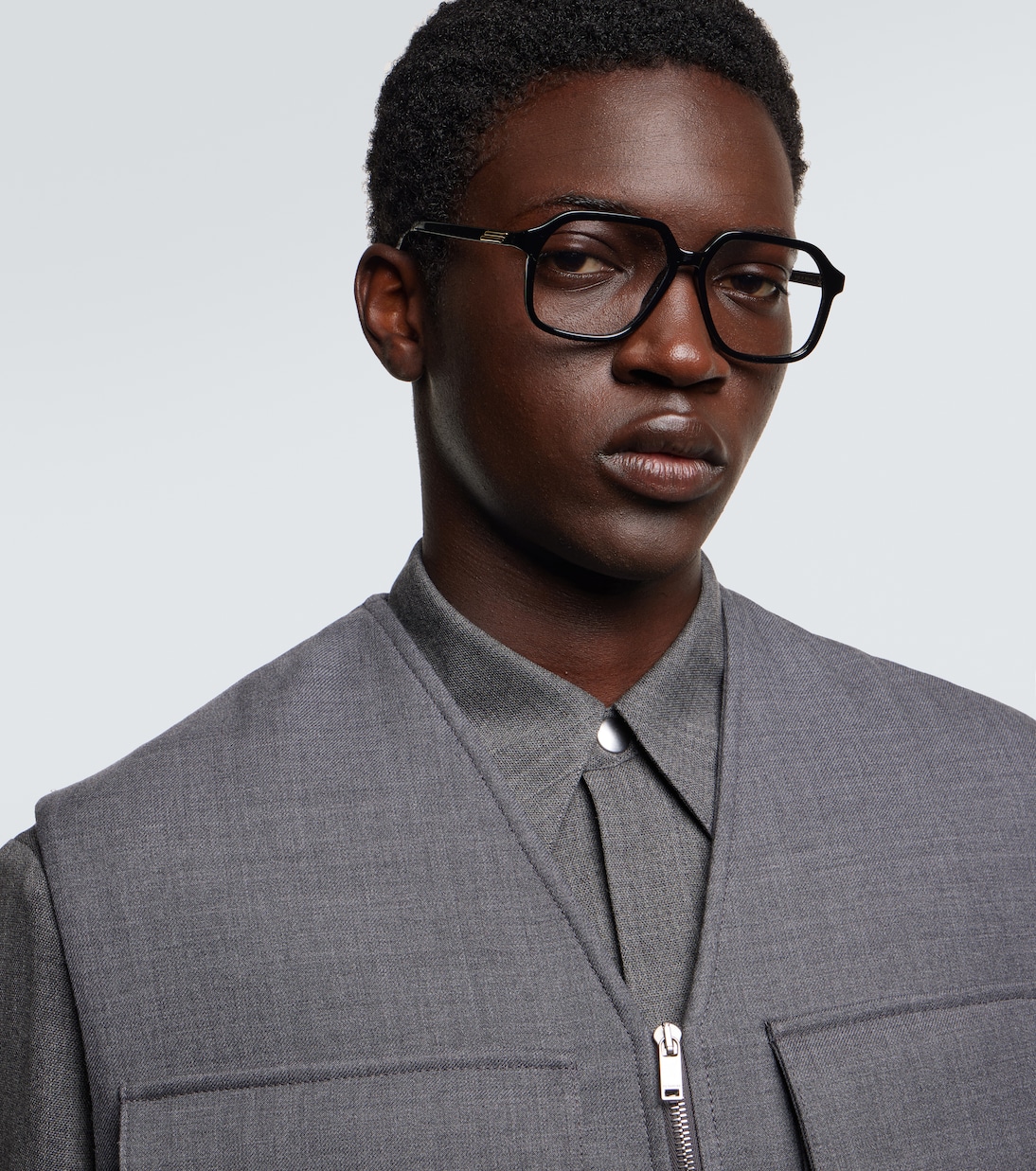 Oversized rectangular glasses | Bottega Veneta