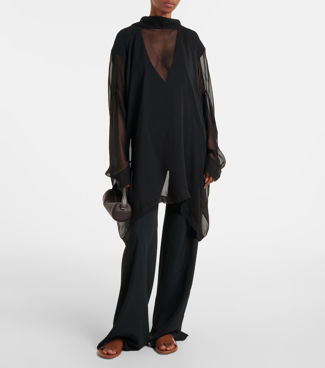 Pantoletten Bianca Glass 95 | Amina Muaddi