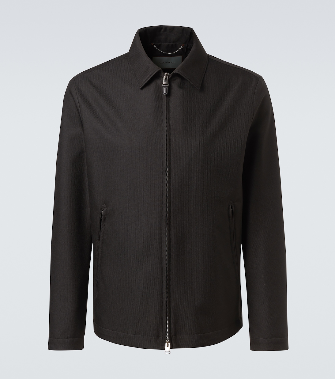 Leather-trimmed jacket | Canali