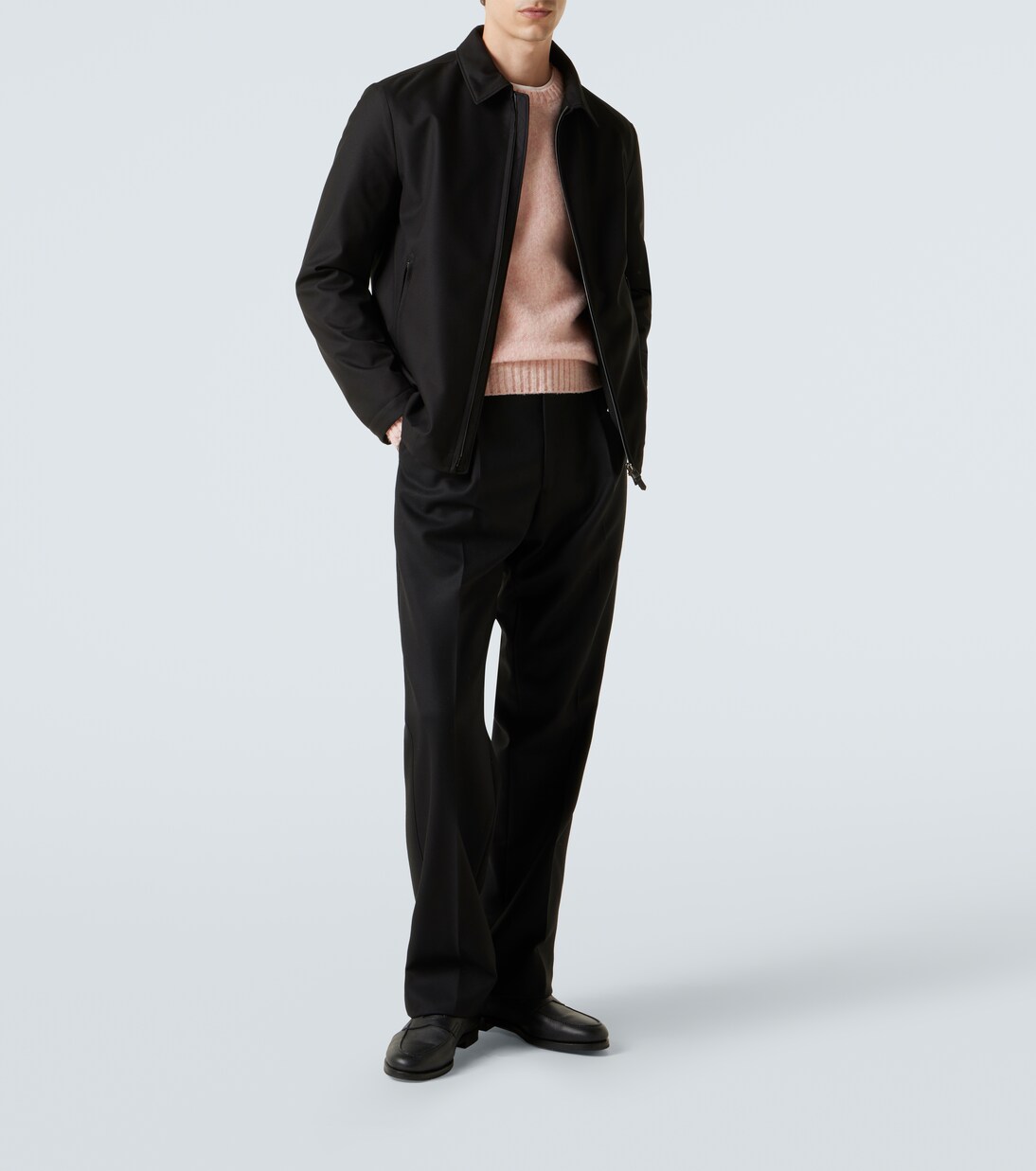 Leather-trimmed jacket | Canali