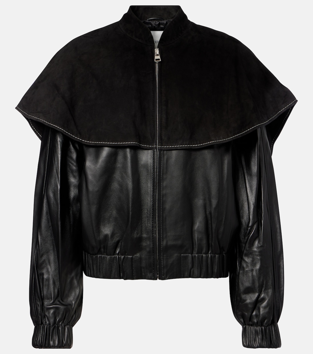 Caped leather jacket | JW Anderson
