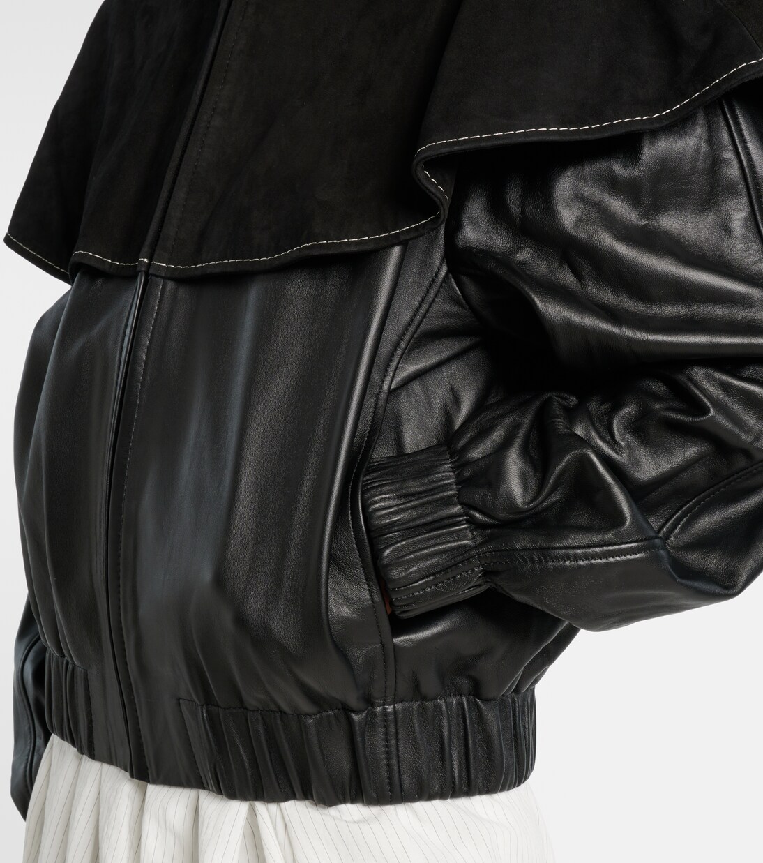 Caped leather jacket | JW Anderson