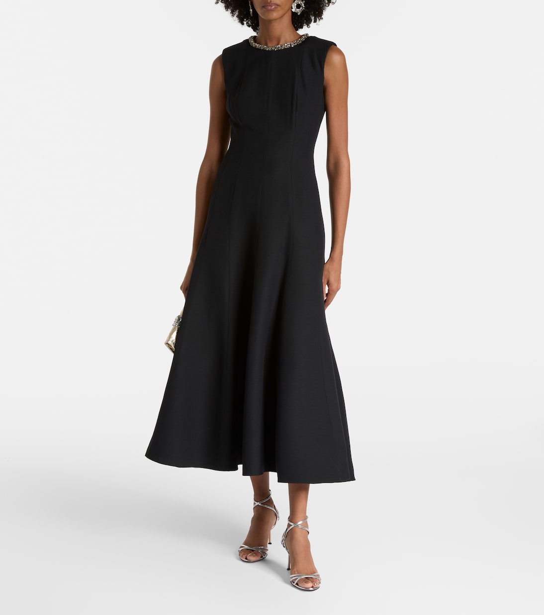 Embellished wool and silk midi dress | Roland Mouret