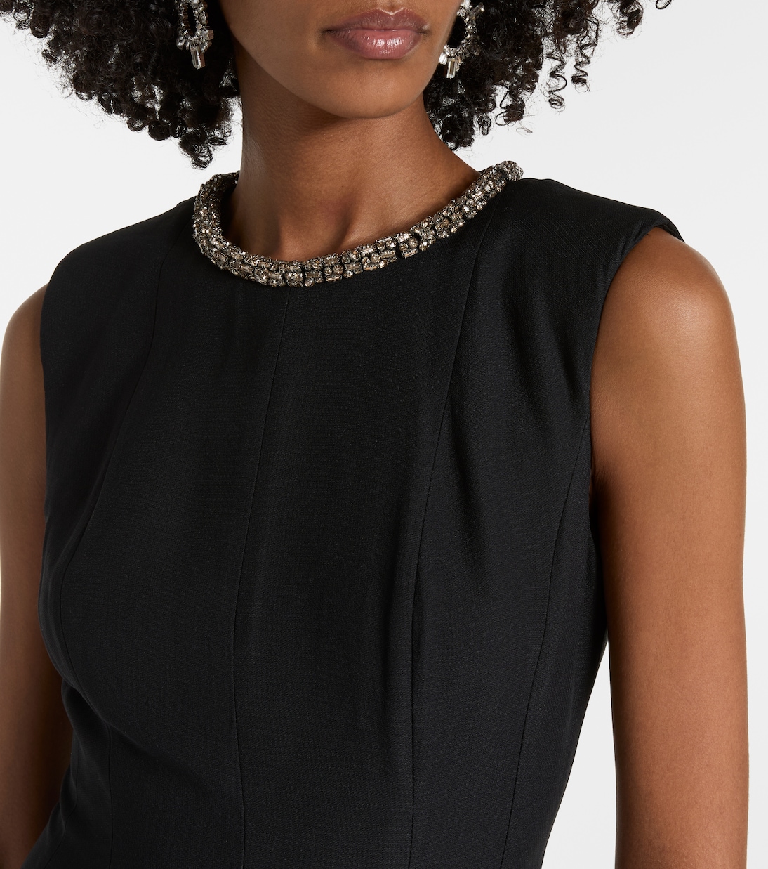 Embellished wool and silk midi dress | Roland Mouret