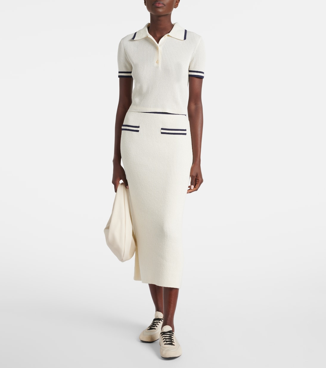 Whitten bouclé polo shirt | Simkhai