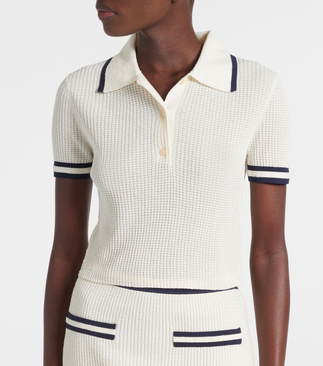 Whitten bouclé polo shirt | Simkhai