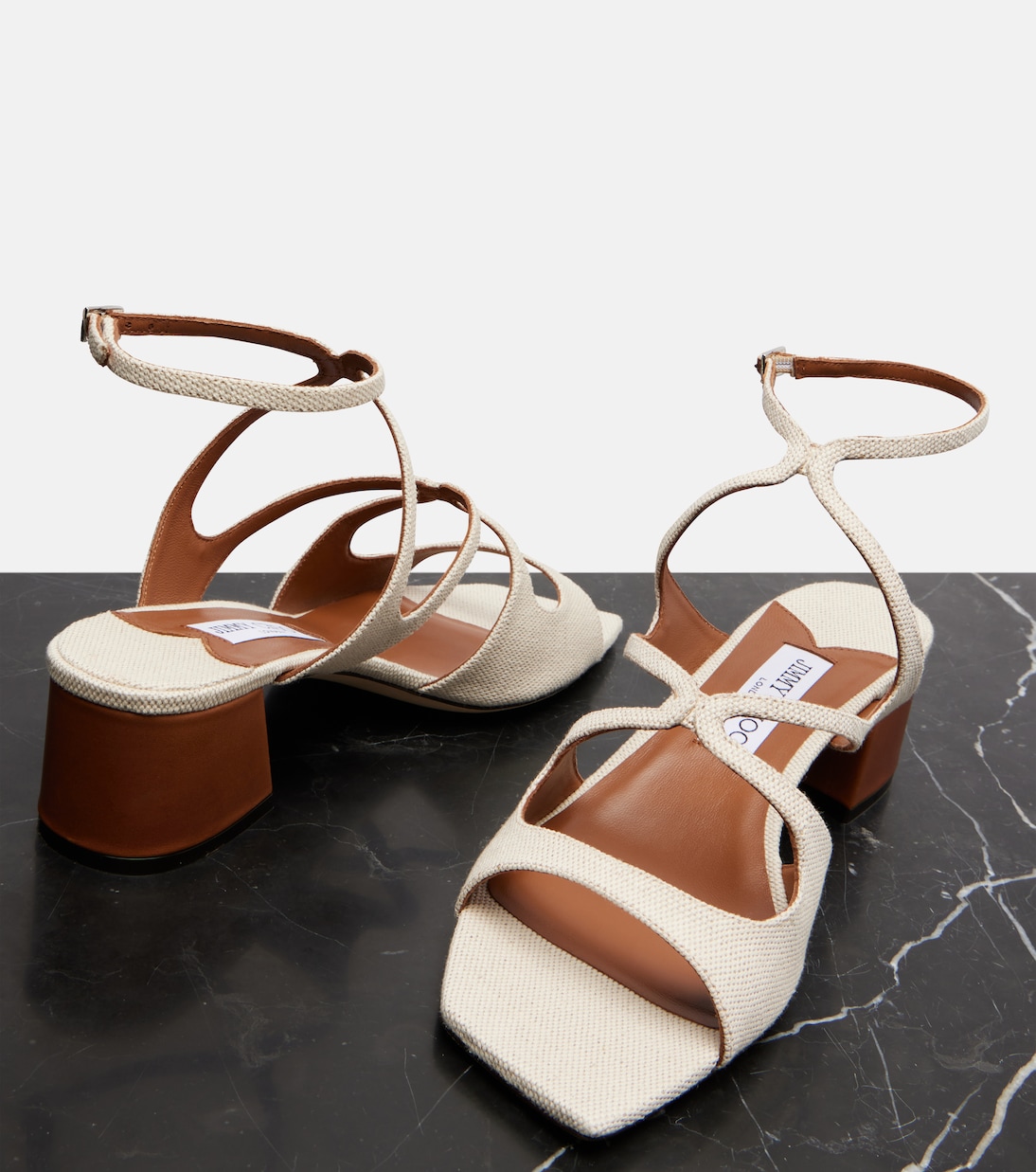 Azilia 45 canvas sandals | Jimmy Choo