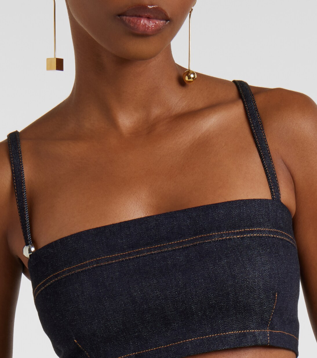 Bisou De-Nîmes denim bra top | Jacquemus
