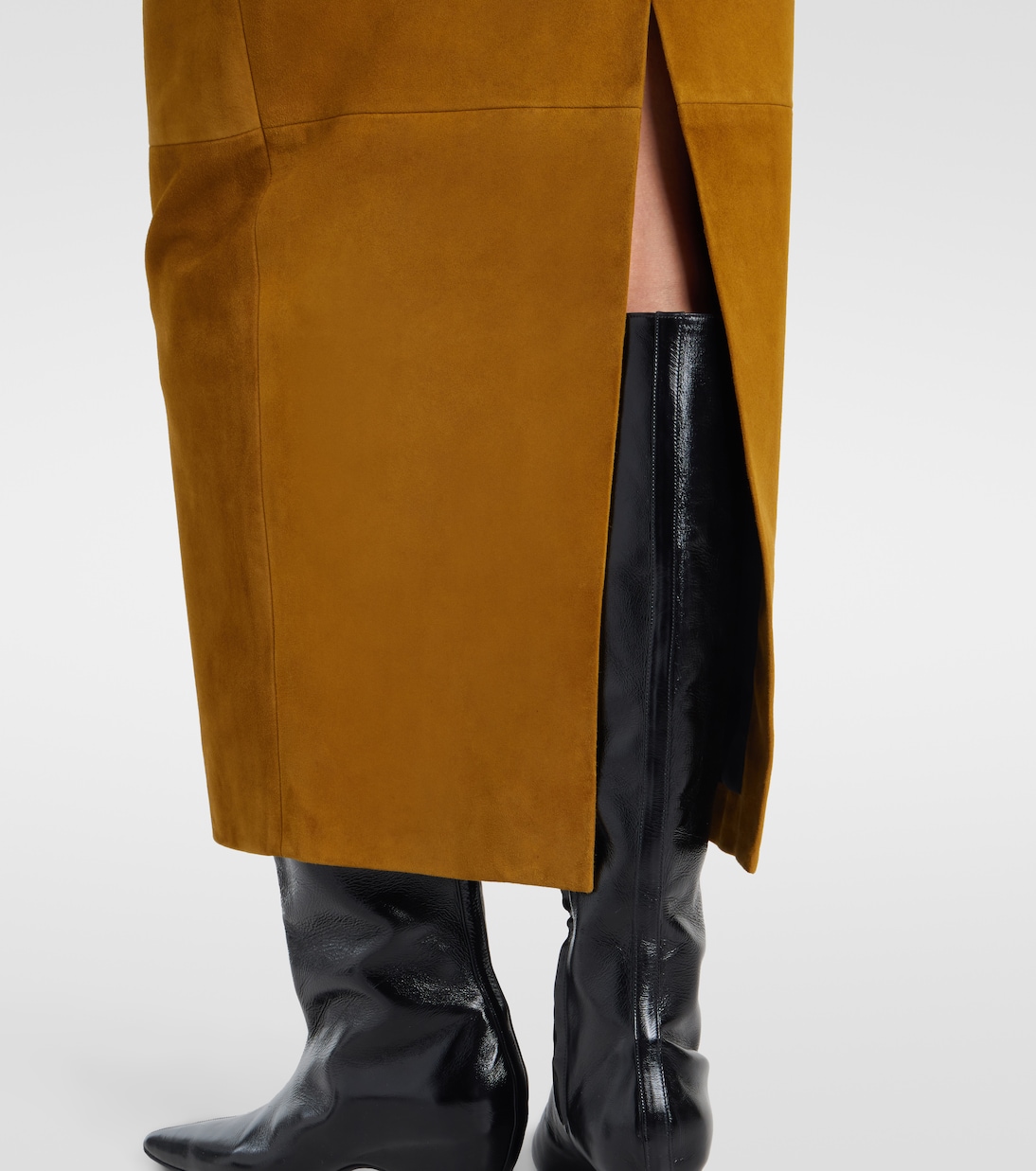 Jupe longue Loxley en daim | Khaite