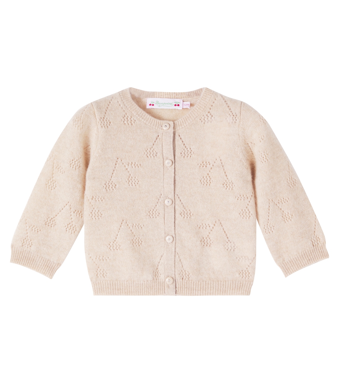 Baby Tibile pointelle cashmere cardigan | Bonpoint
