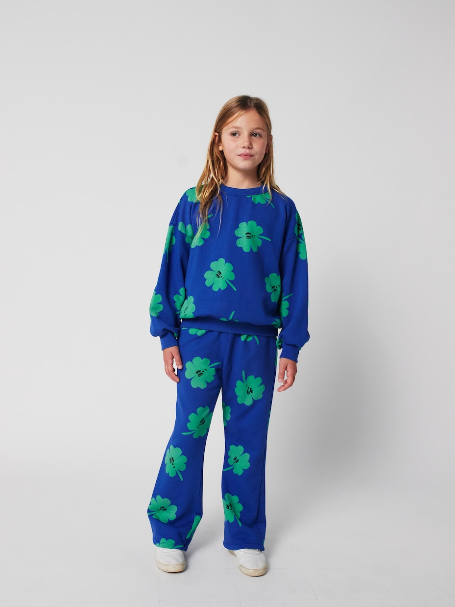 Lucky Clover cotton jersey sweatpants | Bobo Choses