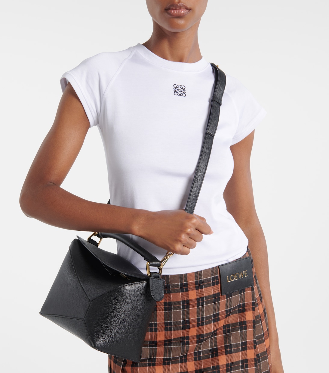 Tote Bag Puzzle Edge Small aus Leder | Loewe